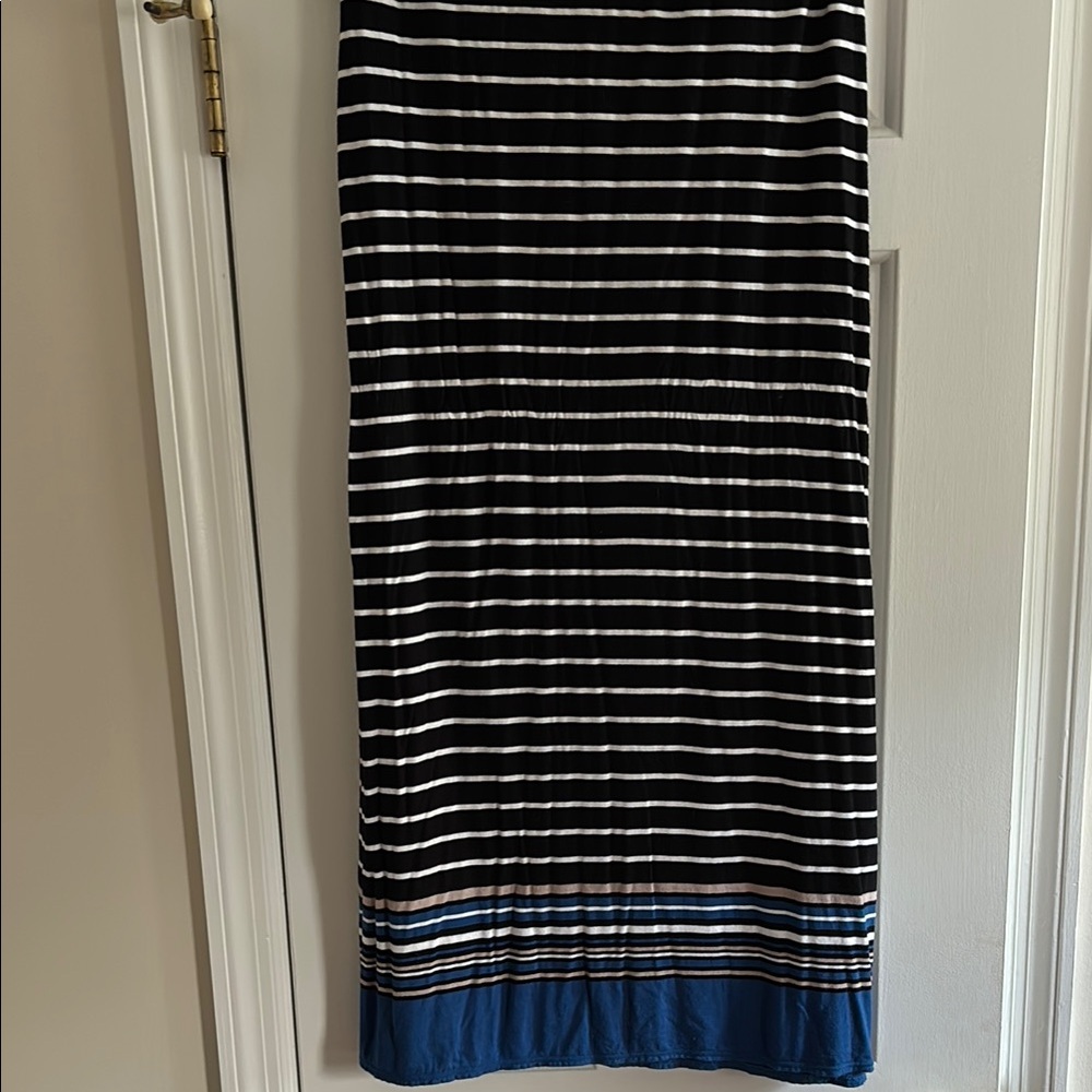 Striped Black and Blue Women's Skirt